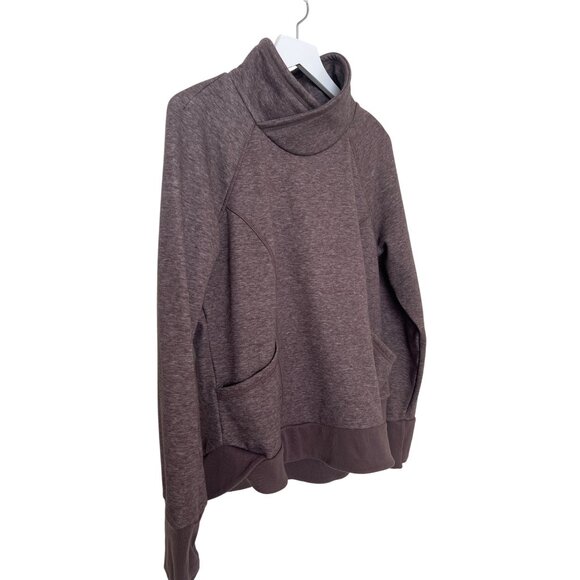 90 Degree By Reflex Heathered Maroon Pullover Sweatshirt - Picture 2 of 6